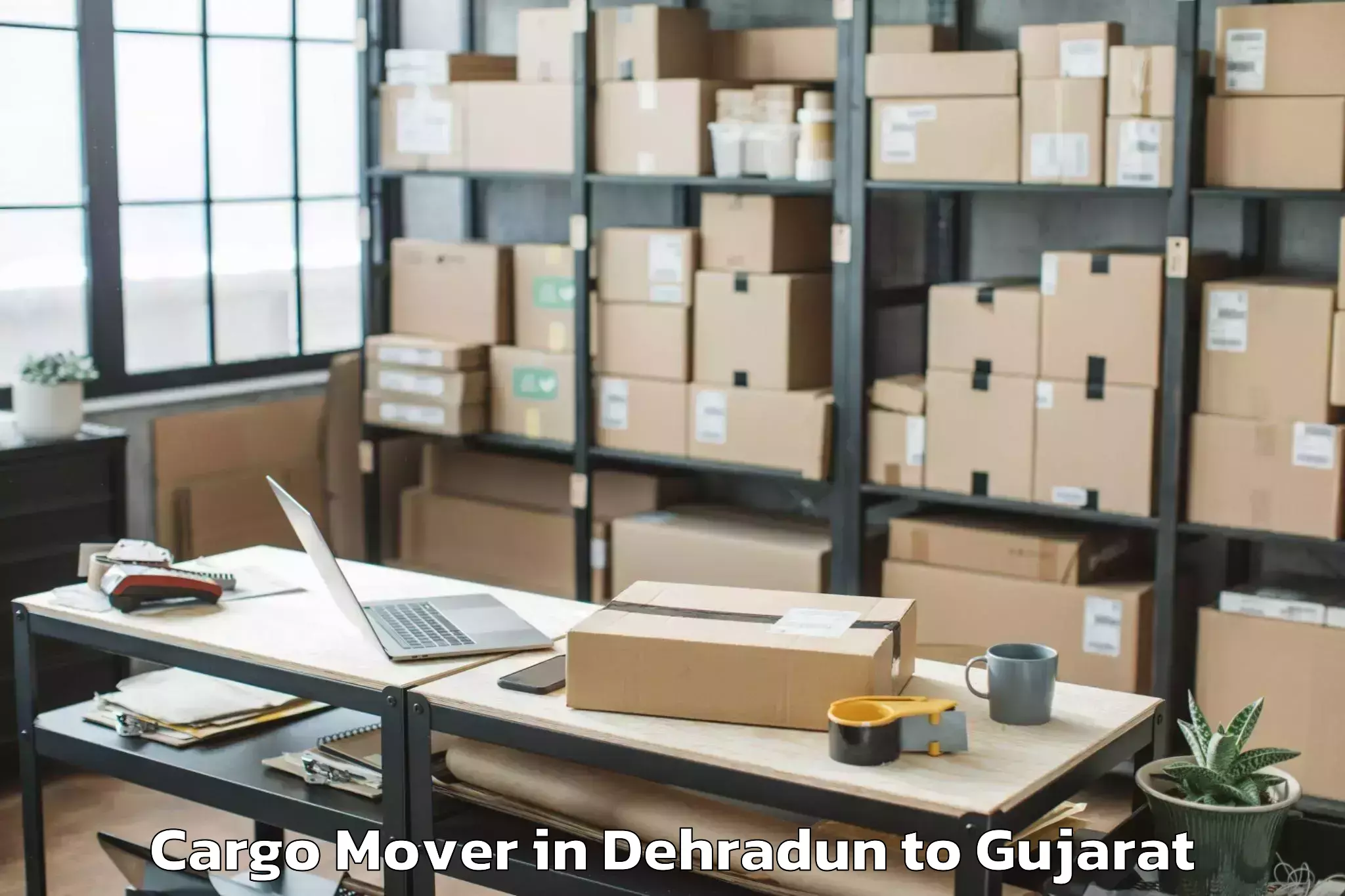 Easy Dehradun to Madhavpur Cargo Mover Booking